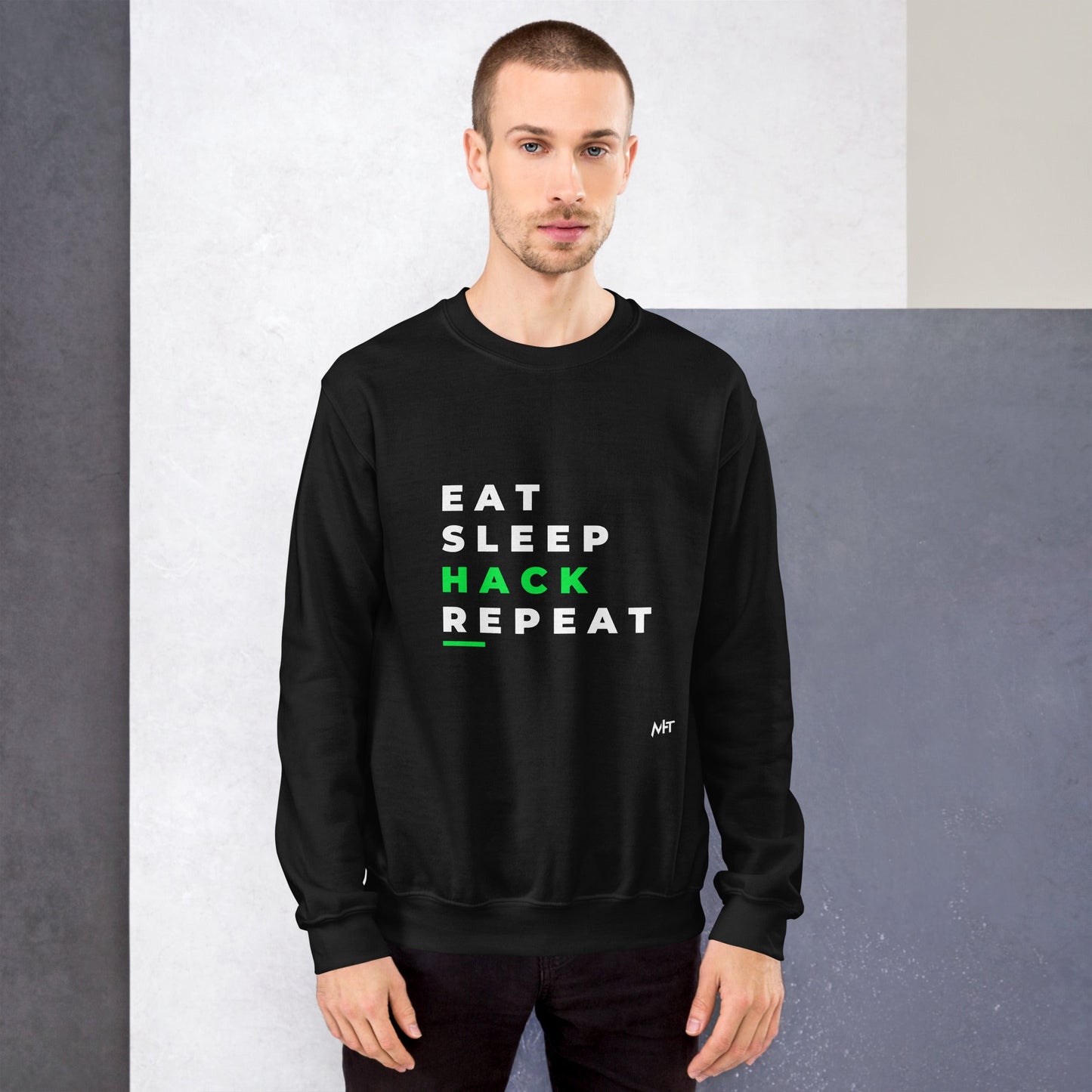 Eat, Sleep, Hack, Repeat V2 - Unisex Sweatshirt by DarkByteGear
