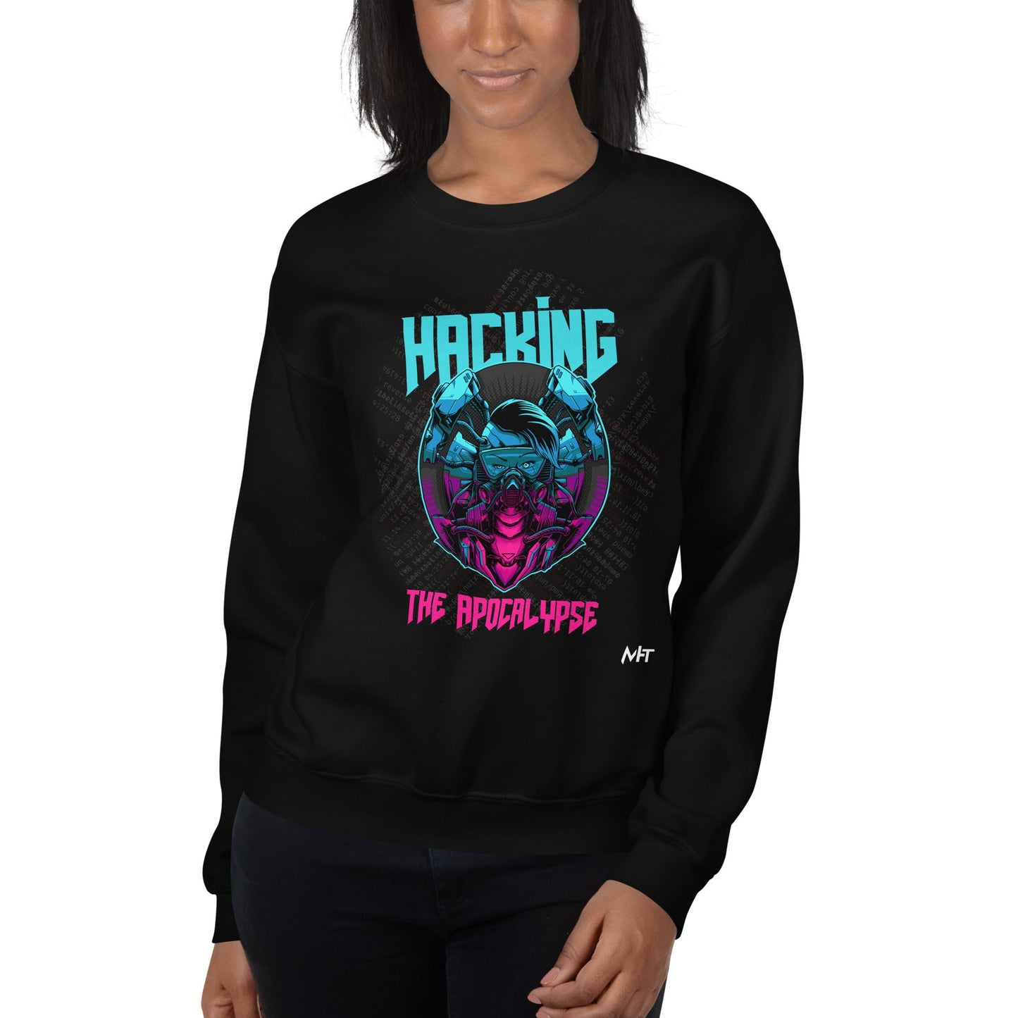 Hacking the apocalypse V2 - Unisex Sweatshirt by DarkByteGear