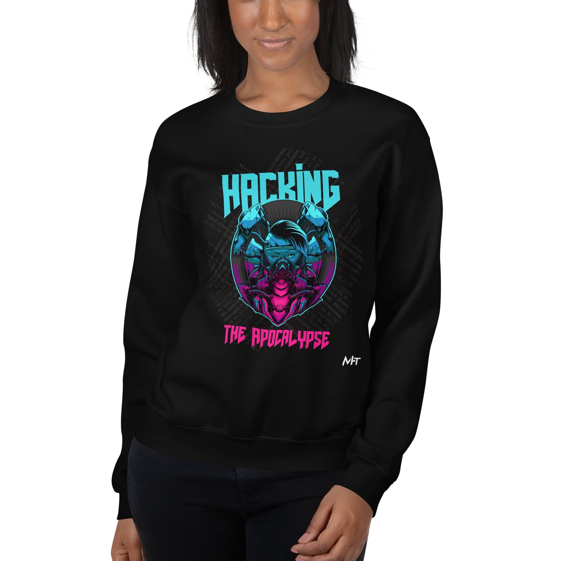 Hacking the apocalypse V2 - Unisex Sweatshirt by DarkByteGear