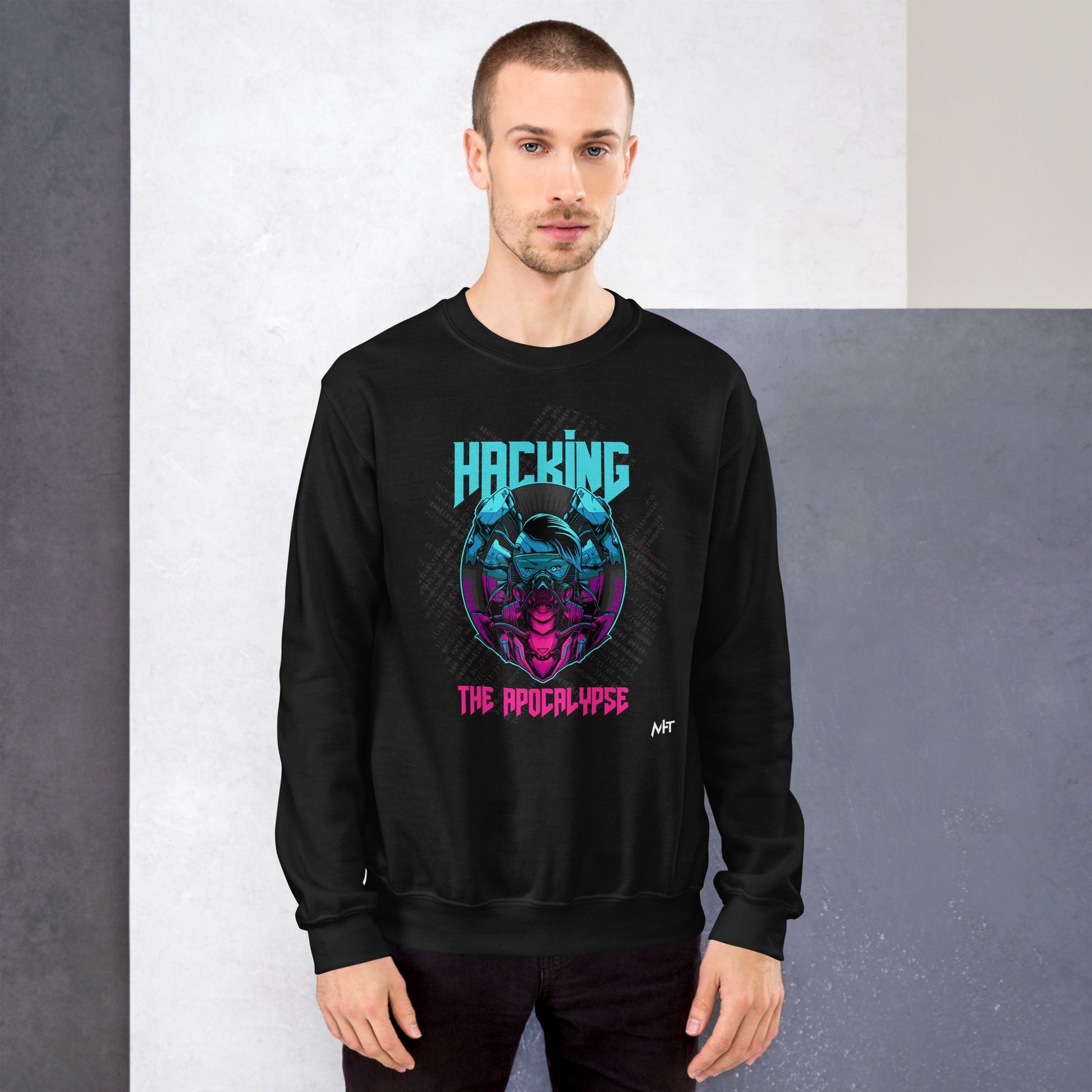 Hacking the apocalypse V2 - Unisex Sweatshirt by DarkByteGear