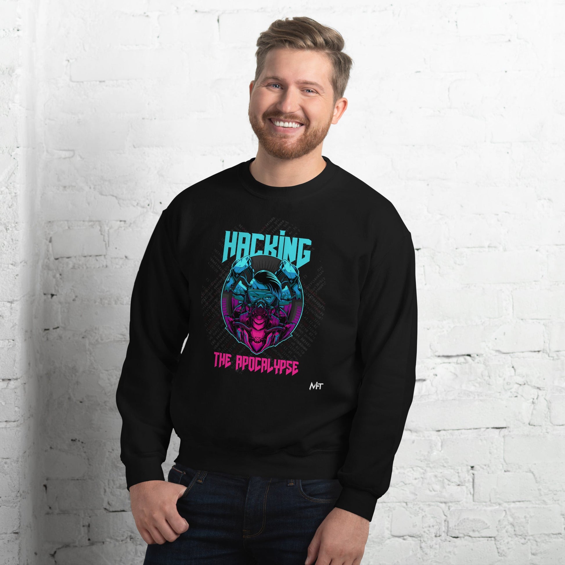 Hacking the apocalypse V2 - Unisex Sweatshirt by DarkByteGear