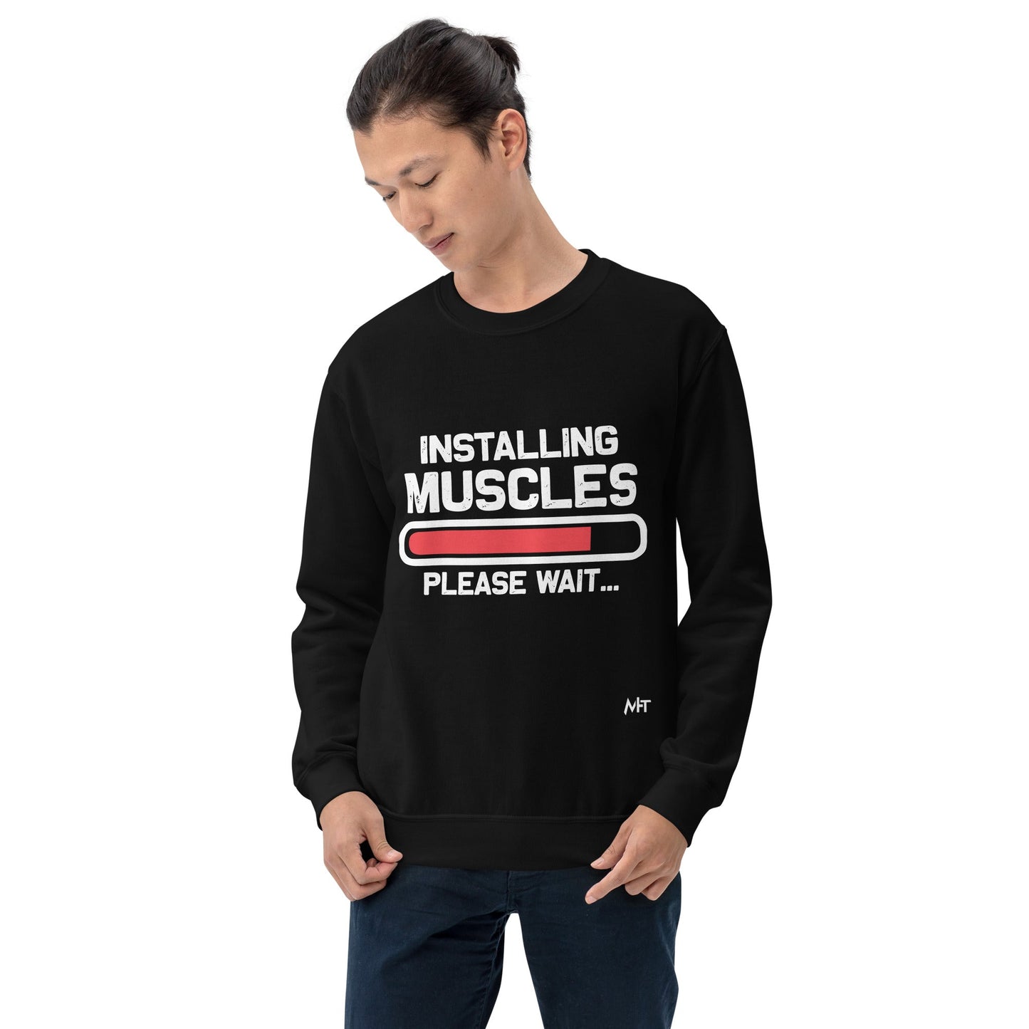 Installing Muscles Please Wait.... - Unisex Sweatshirt by DarkByteGear