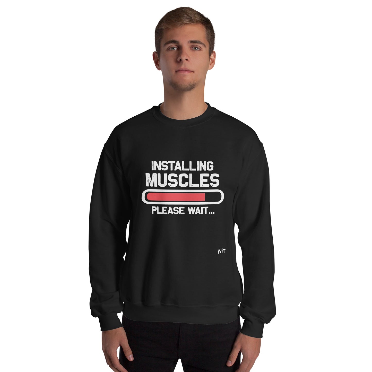 Installing Muscles Please Wait.... - Unisex Sweatshirt by DarkByteGear