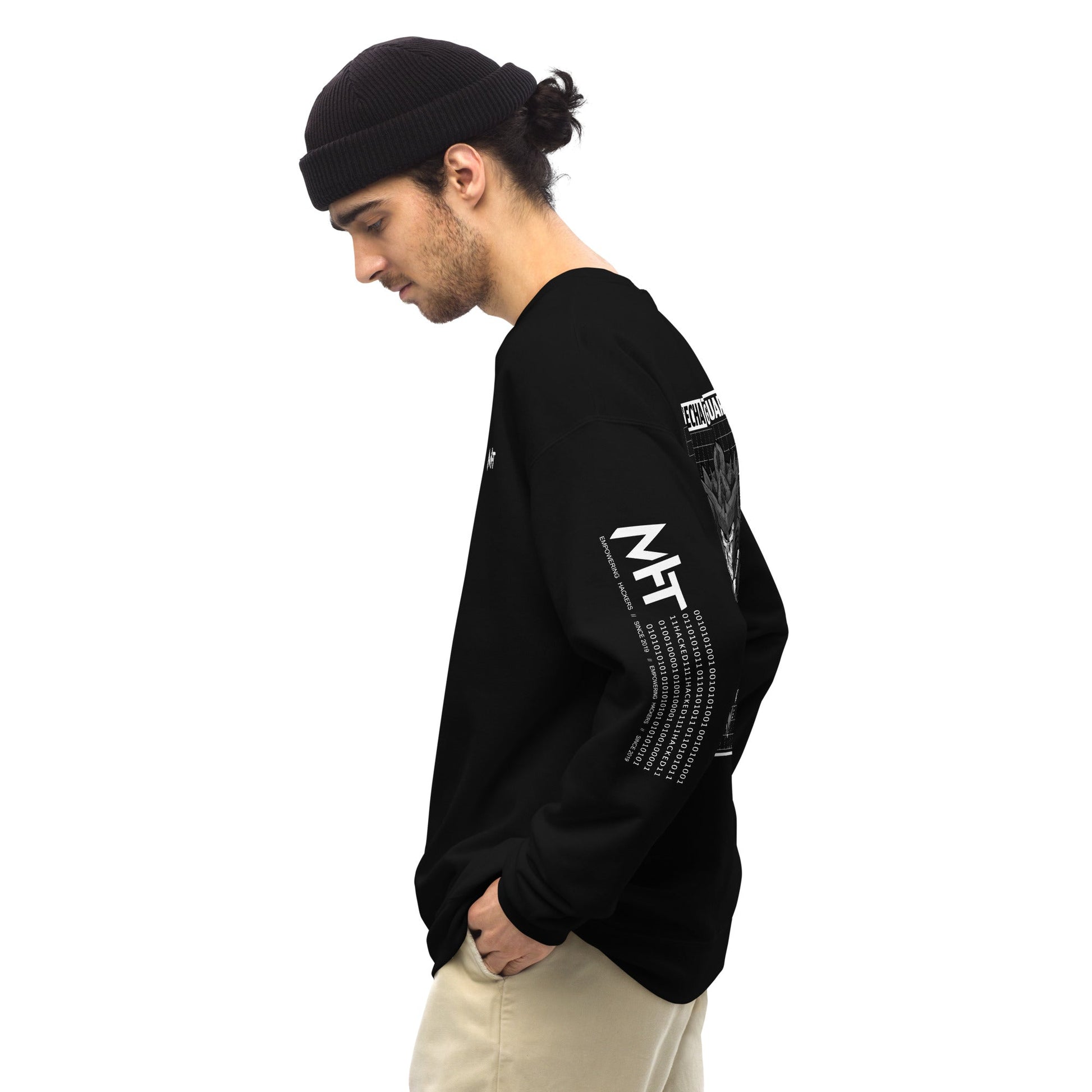 Mecha Guardian - Unisex Sweatshirt ( Back Print ) by DarkByteGear