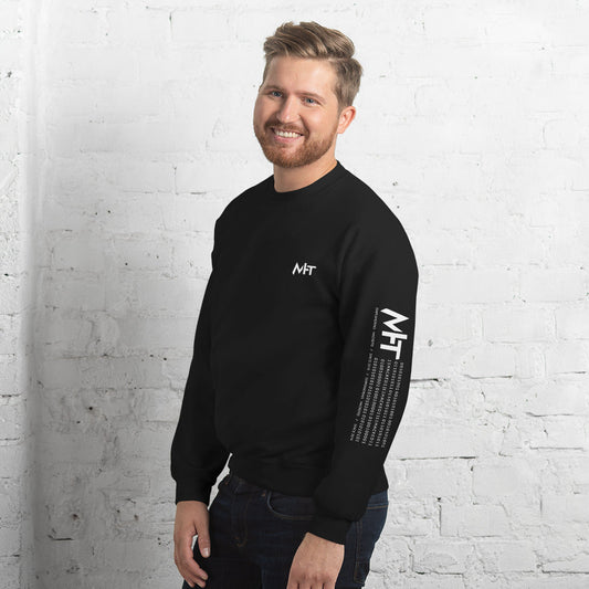 MHT - Unisex Sweatshirt (front plus sleeve print) by DarkByteGear