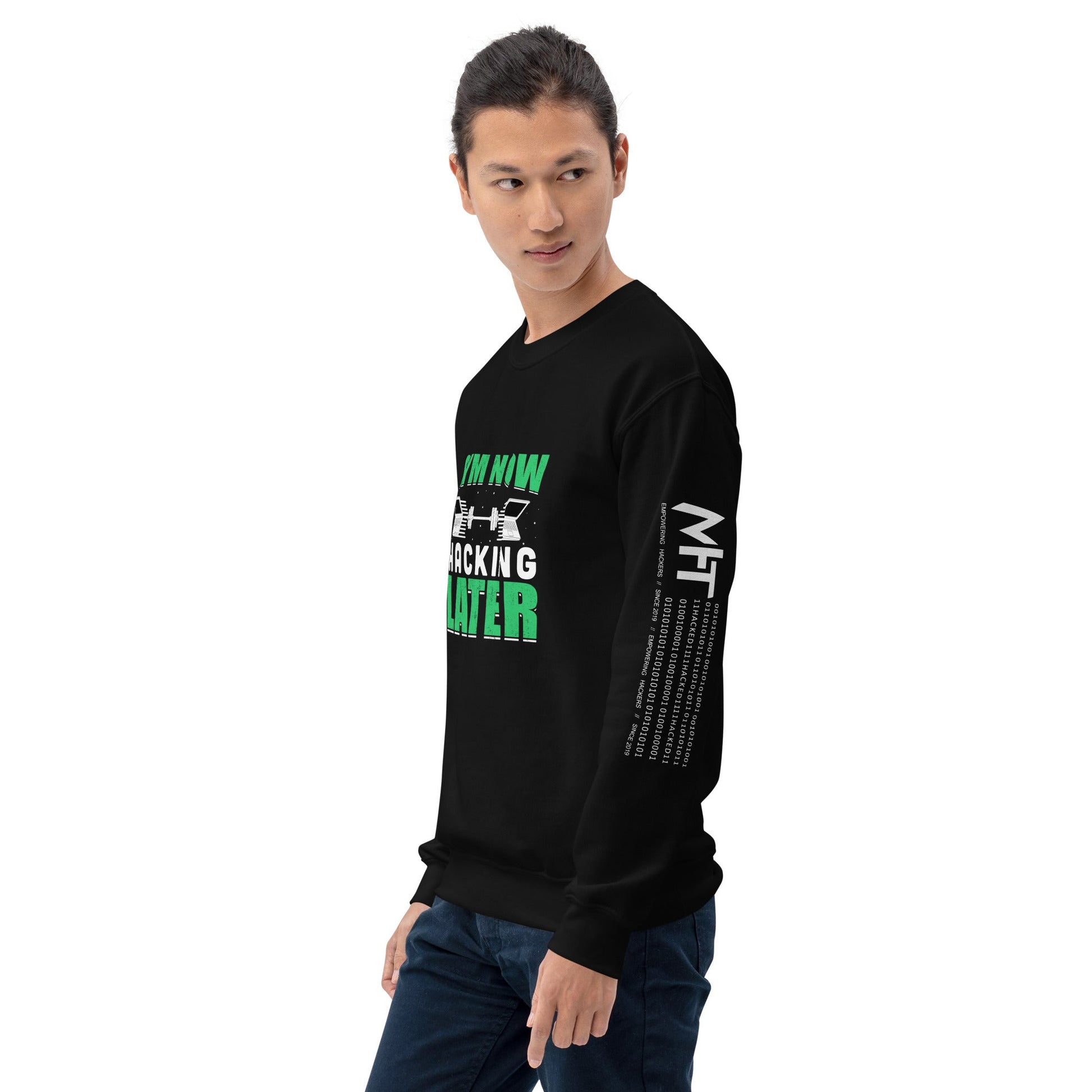 Gym now, hacking later - Unisex Sweatshirt by DarkByteGear