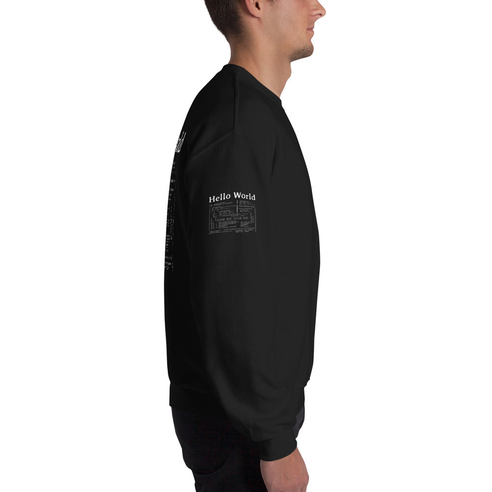 Hello world - Unisex Sweatshirt (back print) by DarkByteGear