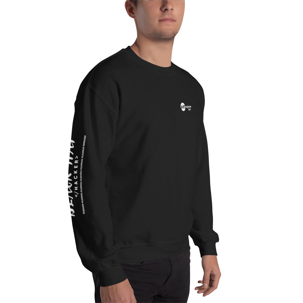 Black Hat Hacker V2 - Unisex Sweatshirt (all sides print) by DarkByteGear