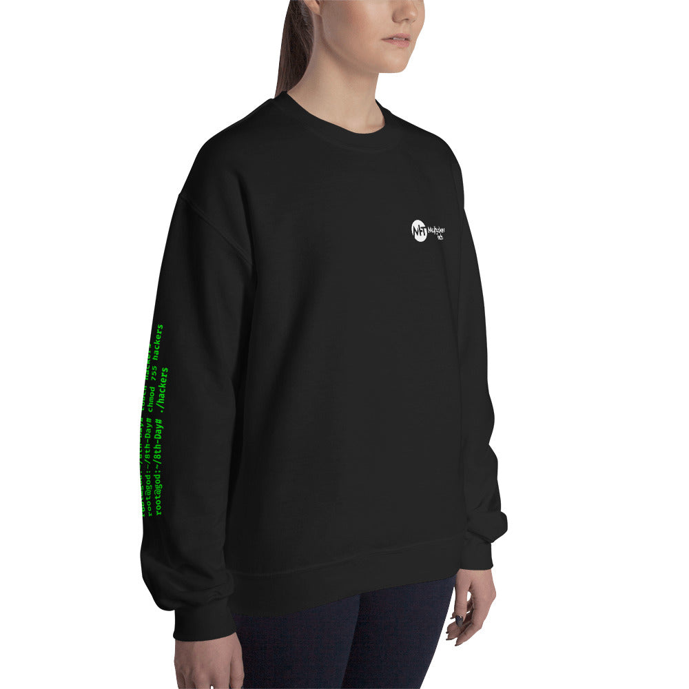 On the 8th day God created hackers - Unisex Sweatshirt (all side print) by DarkByteGear