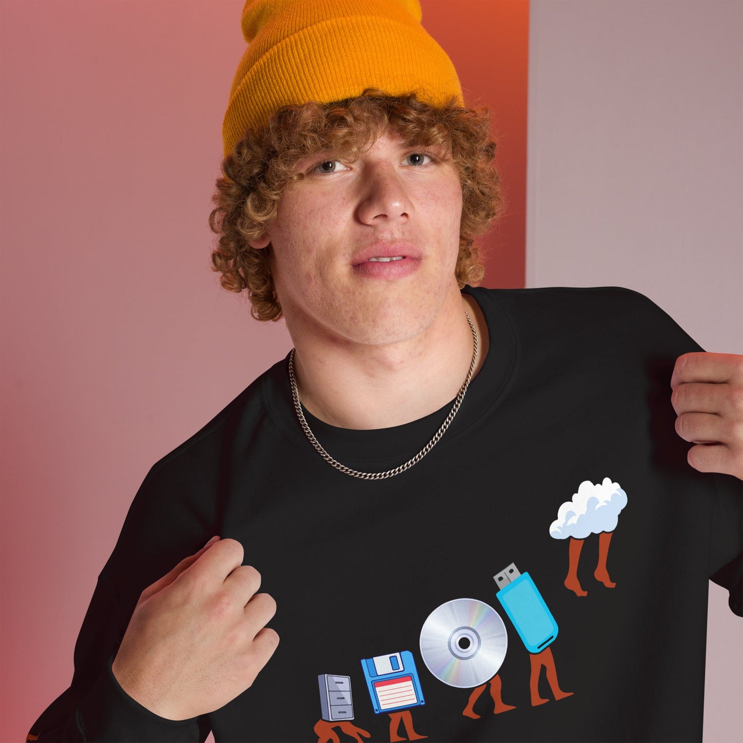 Evolution of data storage - Unisex Sweatshirt by DarkByteGear