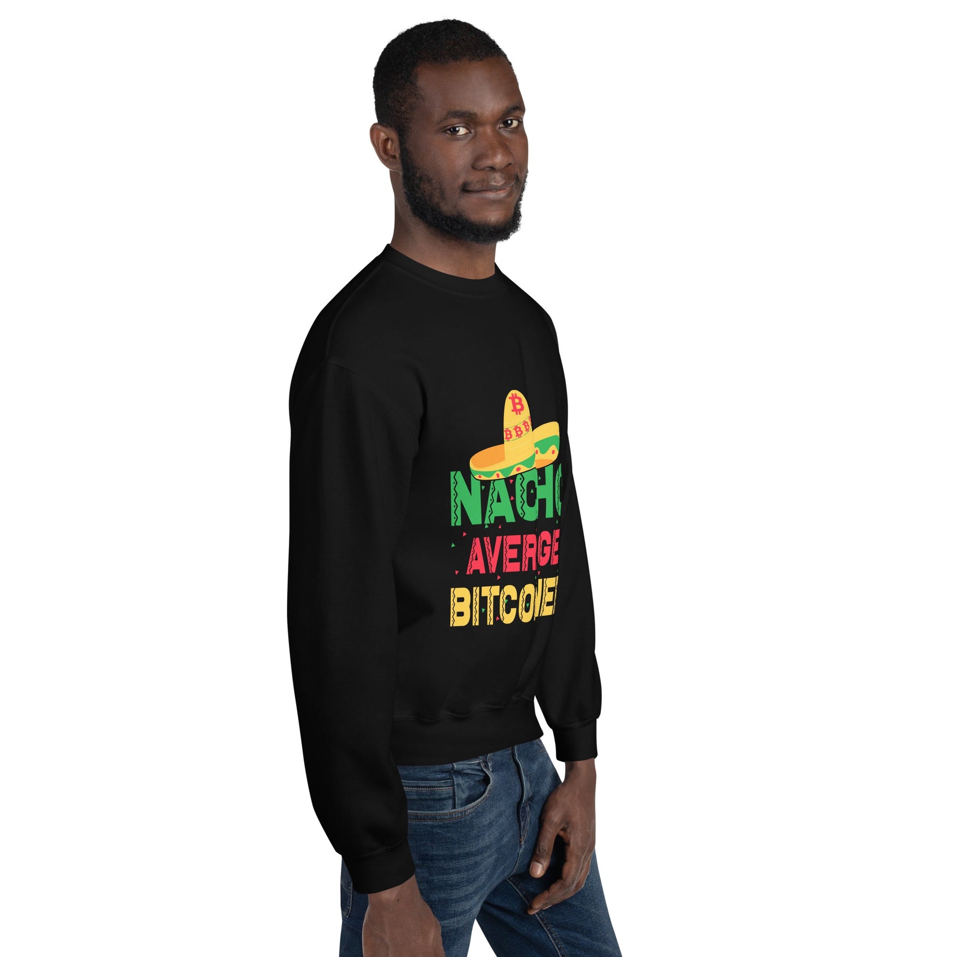 Nacho Average Bitcoiner Unisex Sweatshirt by DarkByteGear