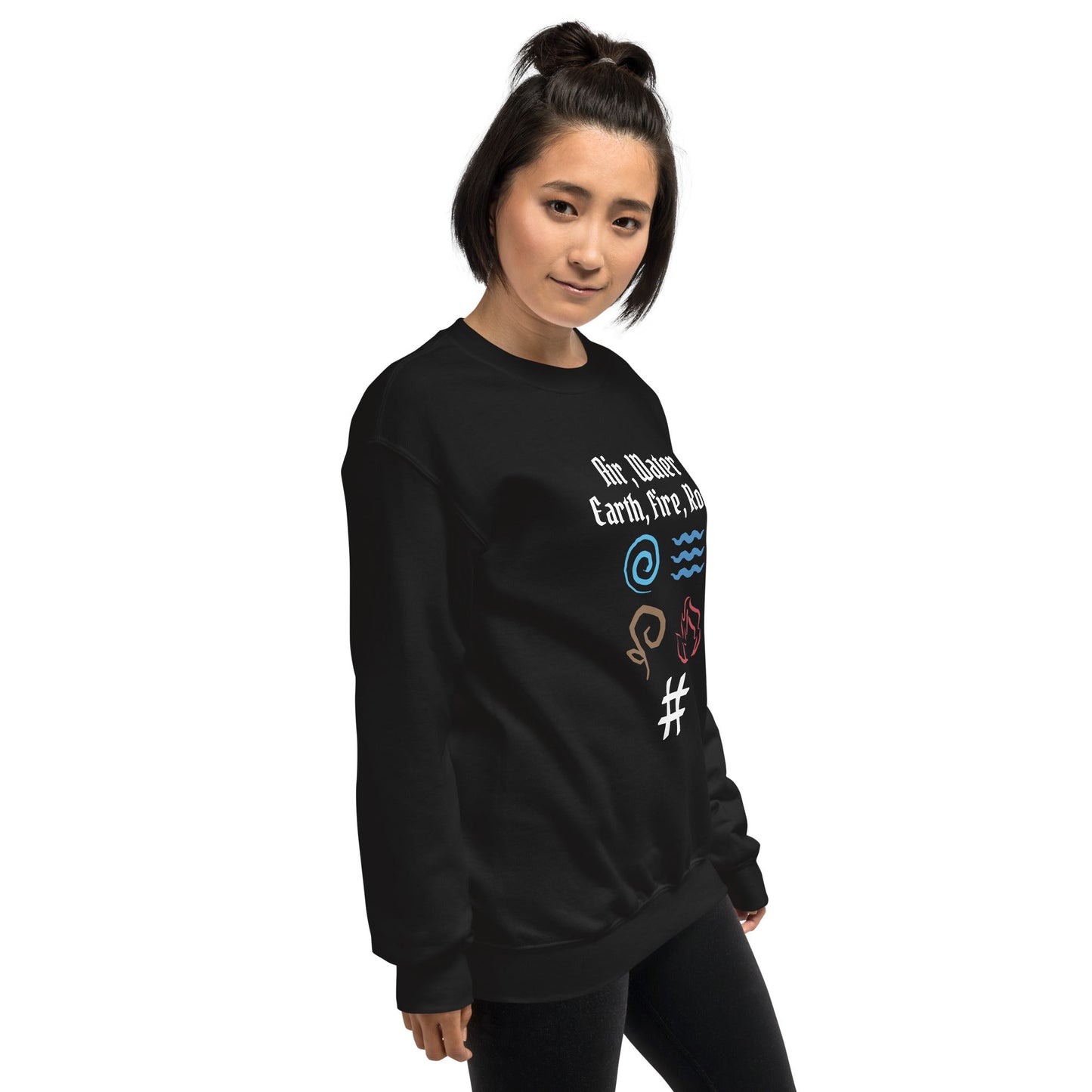 Air, Water, Earth, Fire, Root - Unisex Sweatshirt by DarkByteGear