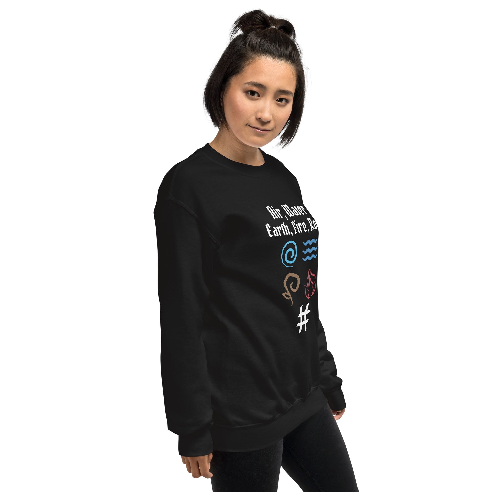 Air, Water, Earth, Fire, Root - Unisex Sweatshirt by DarkByteGear