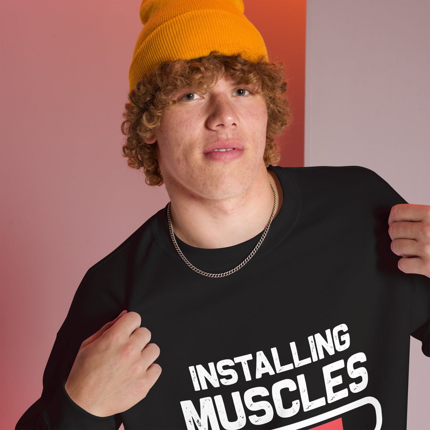 Installing Muscles Please Wait.... - Unisex Sweatshirt by DarkByteGear