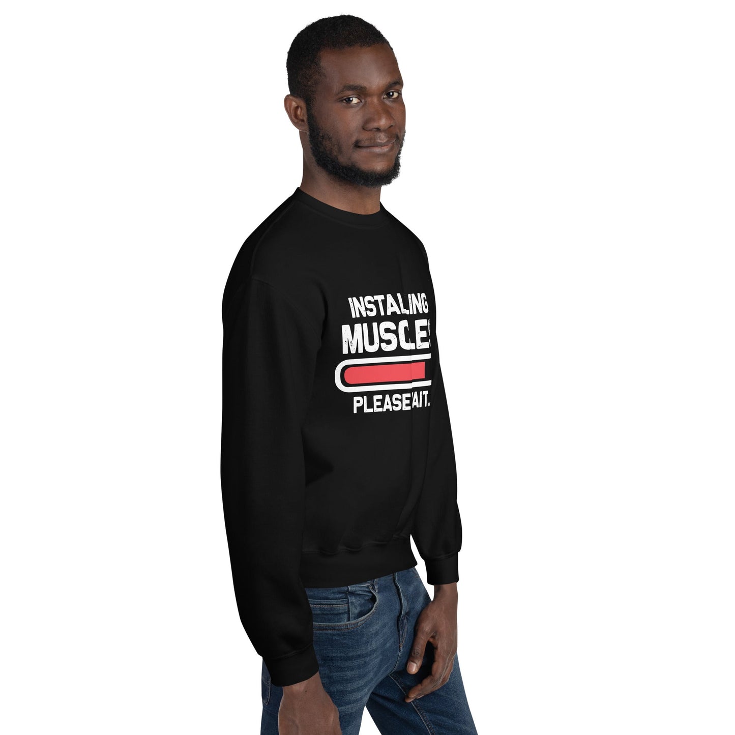 Installing Muscles Please Wait.... - Unisex Sweatshirt by DarkByteGear