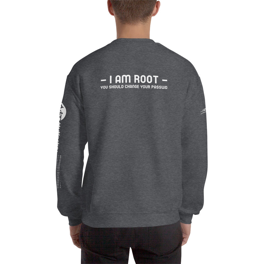 i am root - Unisex Sweatshirt (all sides desing) by DarkByteGear