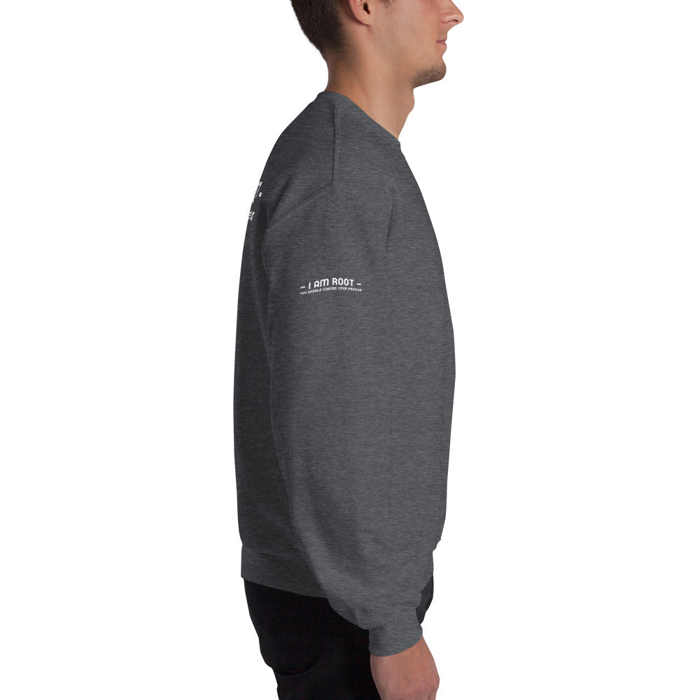 i am root - Unisex Sweatshirt (all sides desing) by DarkByteGear