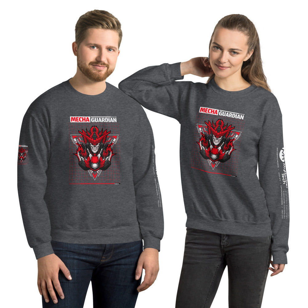 Red Mecha Guardian - Unisex Sweatshirt (all sides print) by DarkByteGear