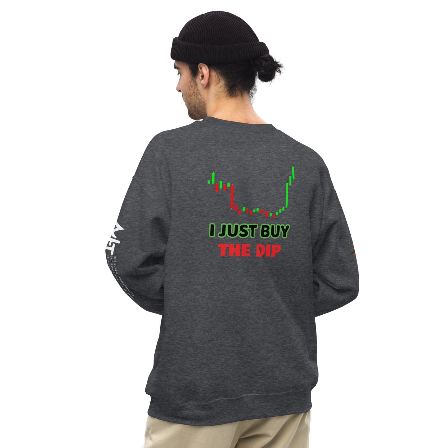 I just Buy the Dip - Unisex Sweatshirt (back print) by DarkByteGear