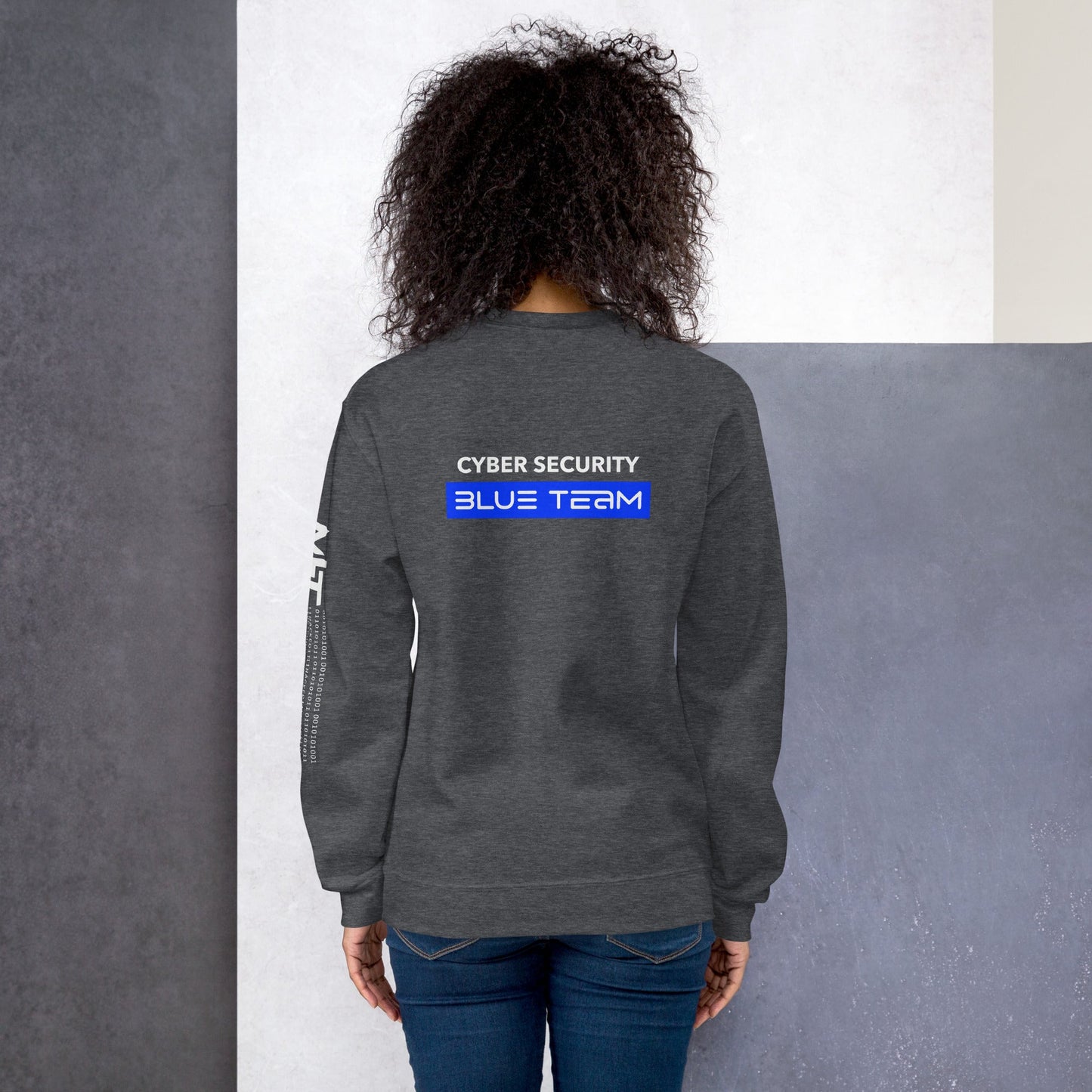 Cyber Security Blue Team V8 - Unisex Sweatshirt ( Back Print ) by DarkByteGear