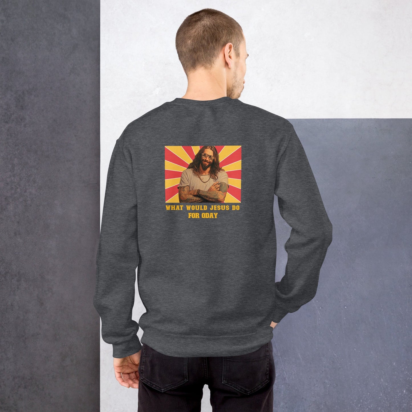 What would Jesus do for 0day v1 - Unisex Sweatshirt ( Back Print ) by DarkByteGear