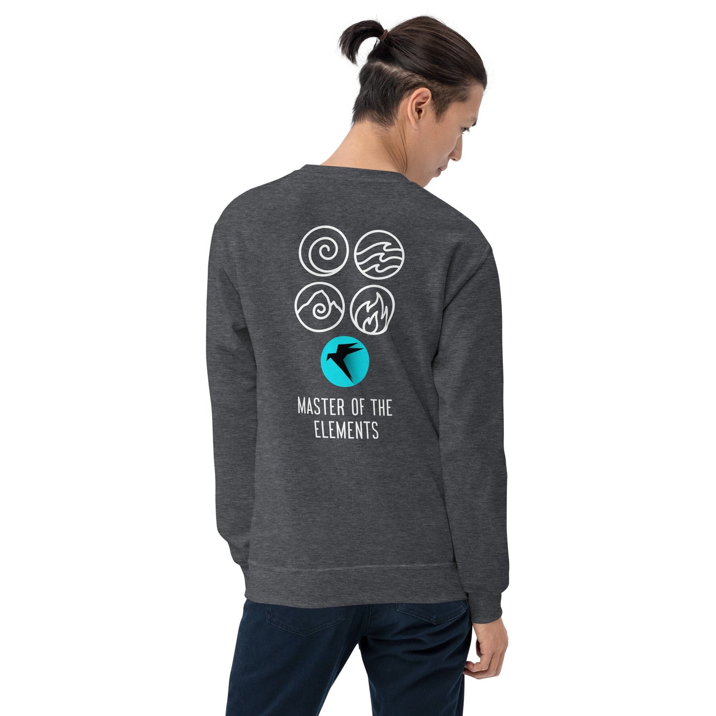 Master of Elements - Unisex Sweatshirt ( Back Print ) by DarkByteGear
