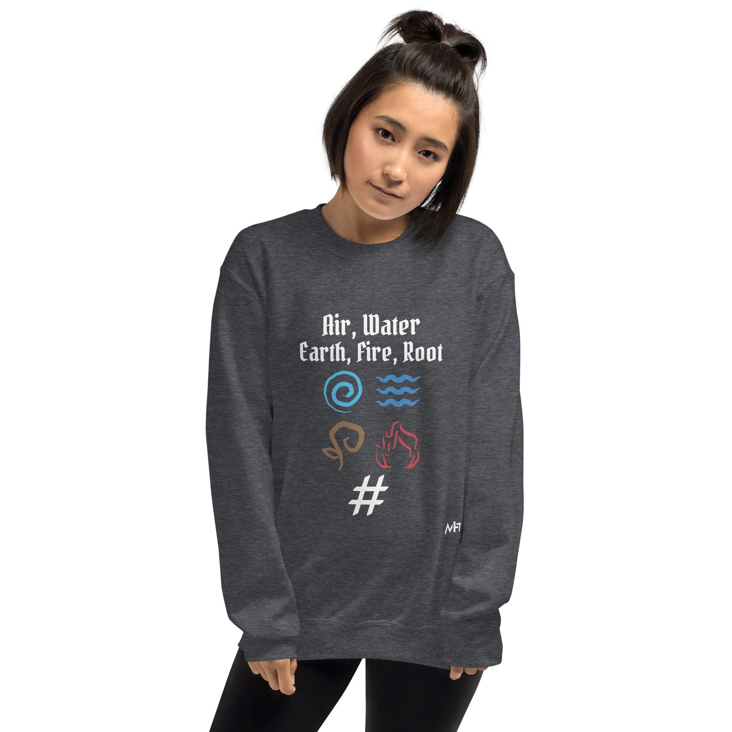 Air, Water, Earth, Fire, Root - Unisex Sweatshirt by DarkByteGear