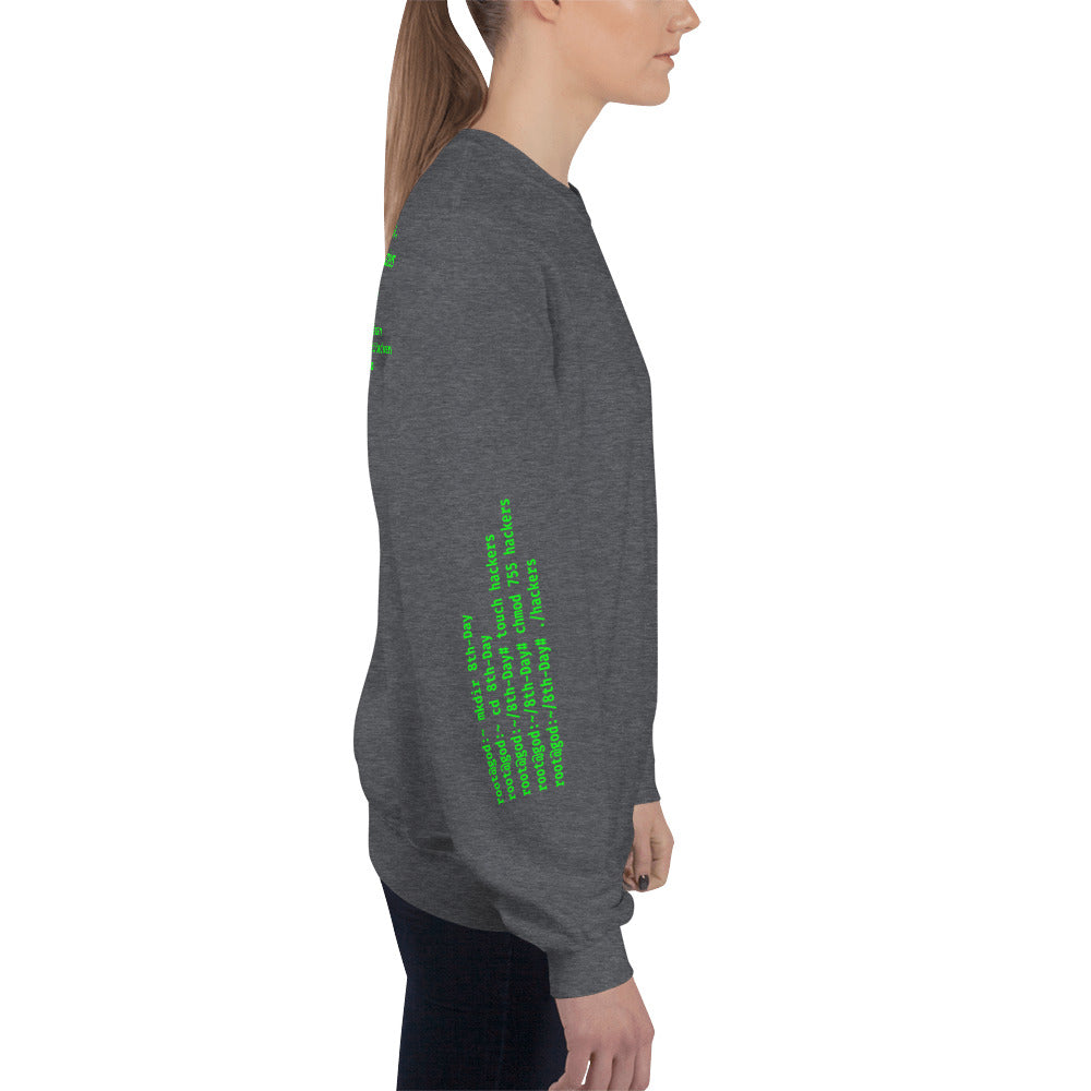 On the 8th day God created hackers - Unisex Sweatshirt (all side print) by DarkByteGear