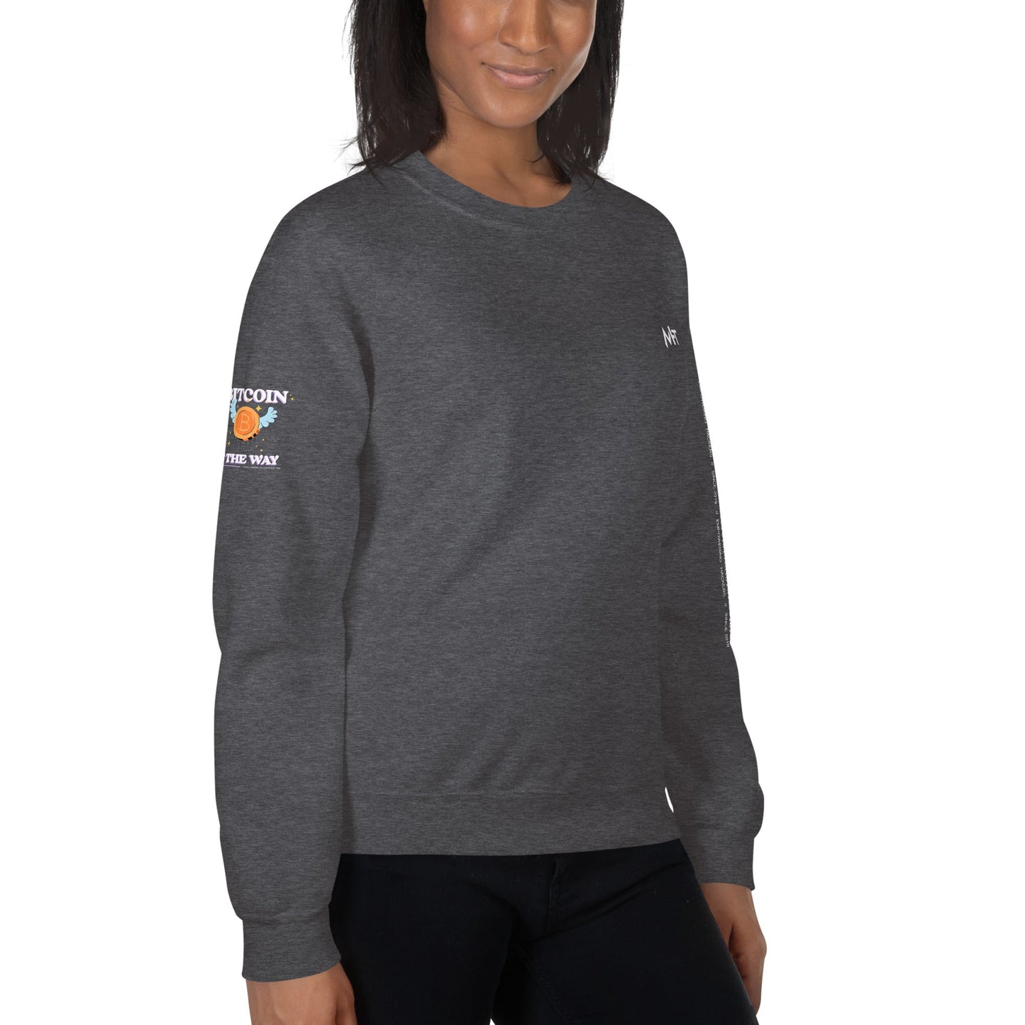 Bitcoin is the way - Unisex Sweatshirt (back print) by DarkByteGear