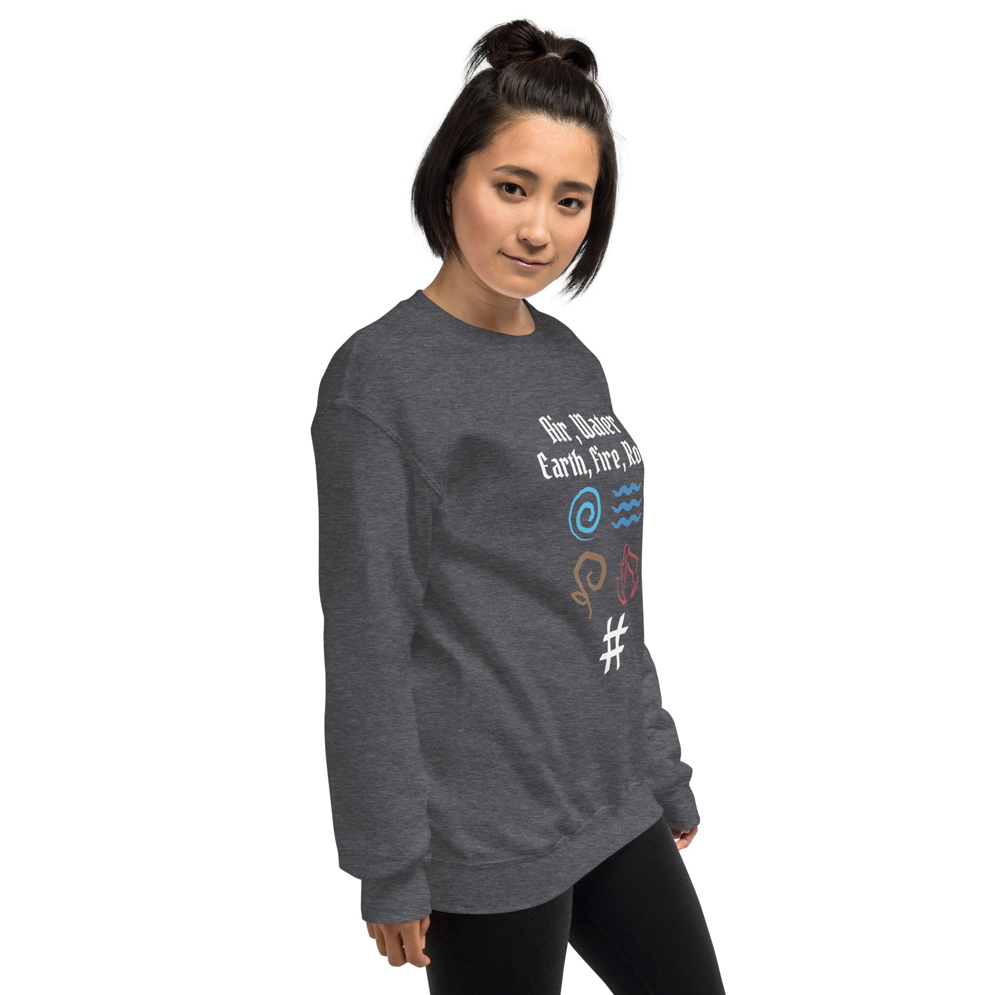 Air, Water, Earth, Fire, Root - Unisex Sweatshirt by DarkByteGear