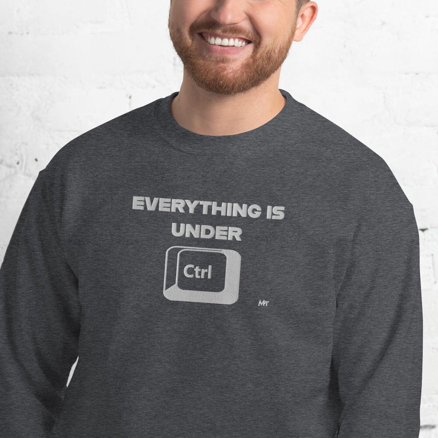 Everything is under Ctrl - Unisex Sweatshirt (embroidery) by DarkByteGear
