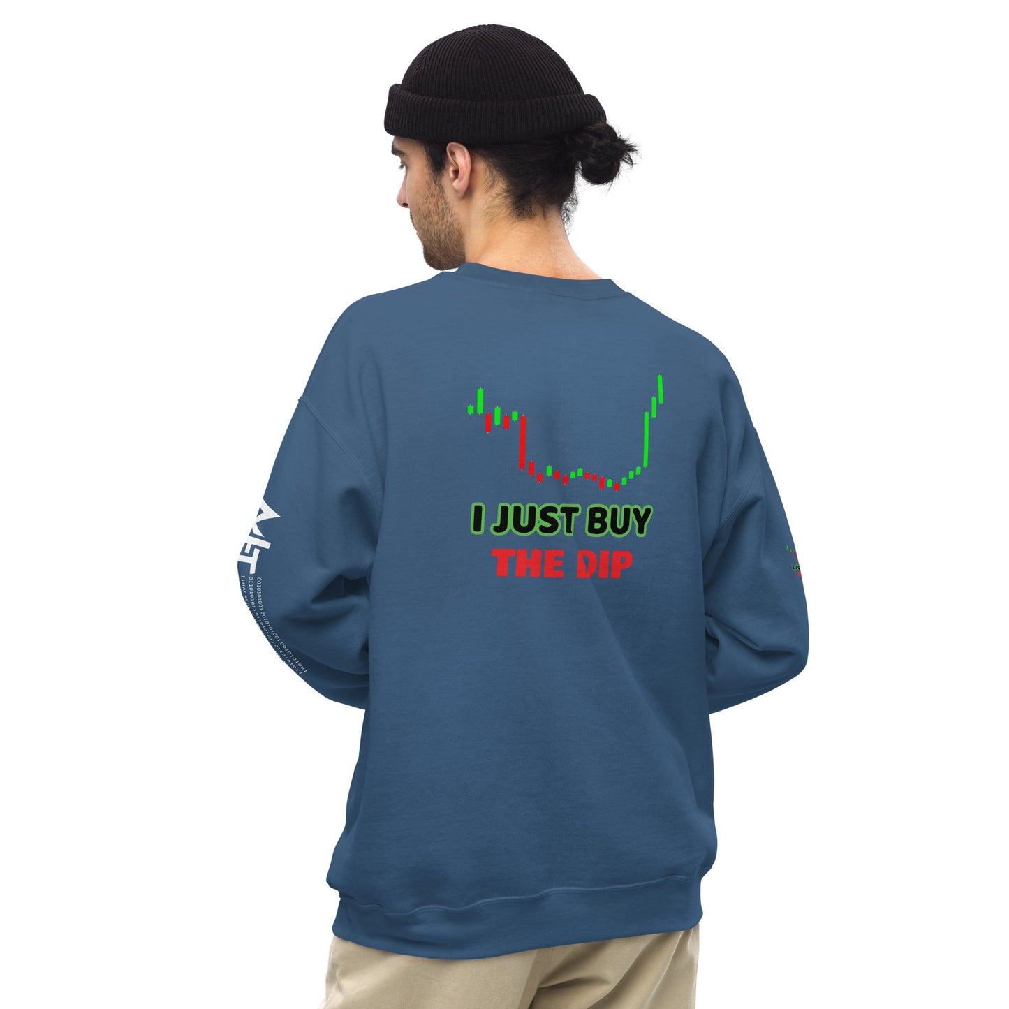 I just Buy the Dip - Unisex Sweatshirt (back print) by DarkByteGear
