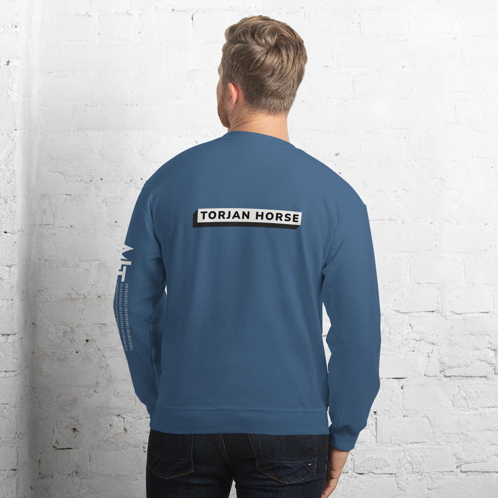 Trojan Horse - Unisex Sweatshirt (back print) by DarkByteGear