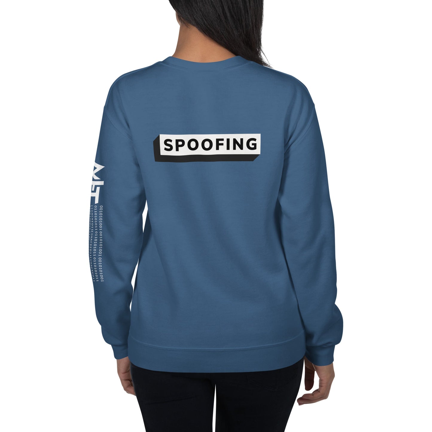 Spoofing - Unisex Sweatshirt (back print) by DarkByteGear