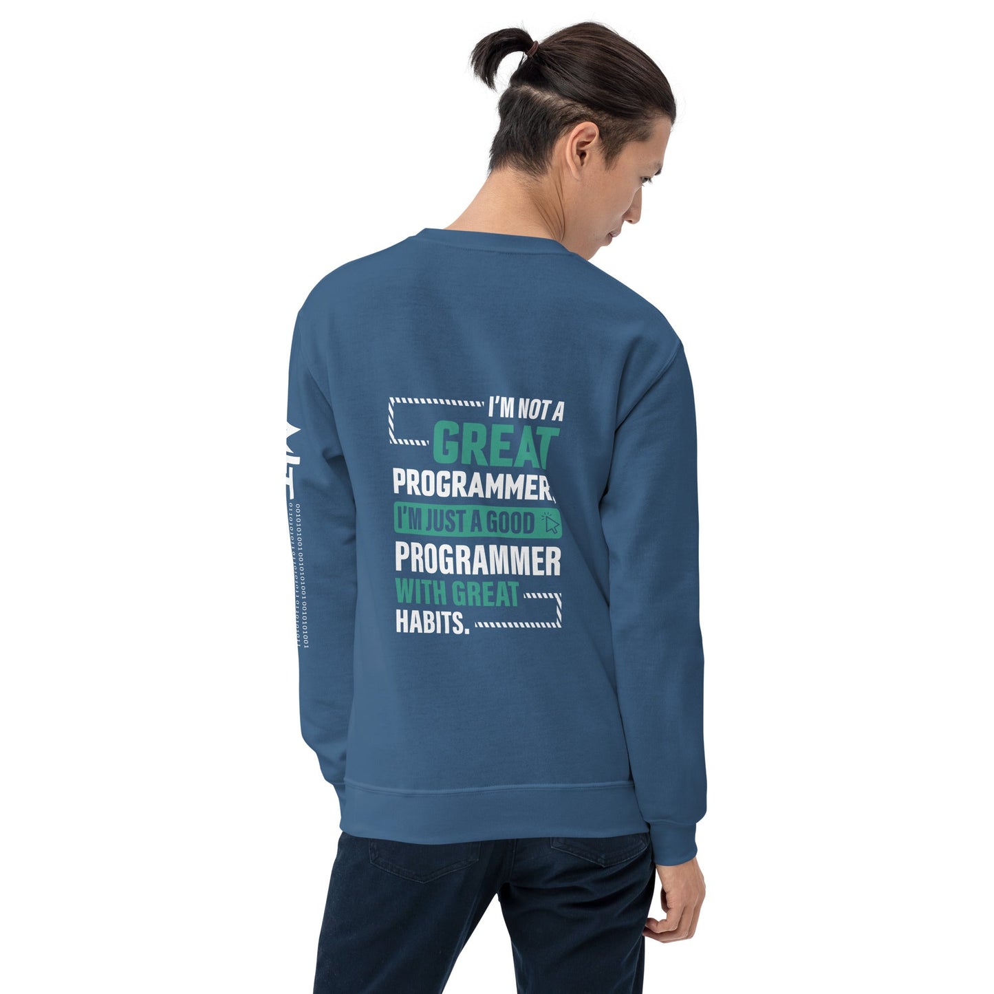 I am not a Great Programmer - Unisex Sweatshirt ( Back Print ) by DarkByteGear