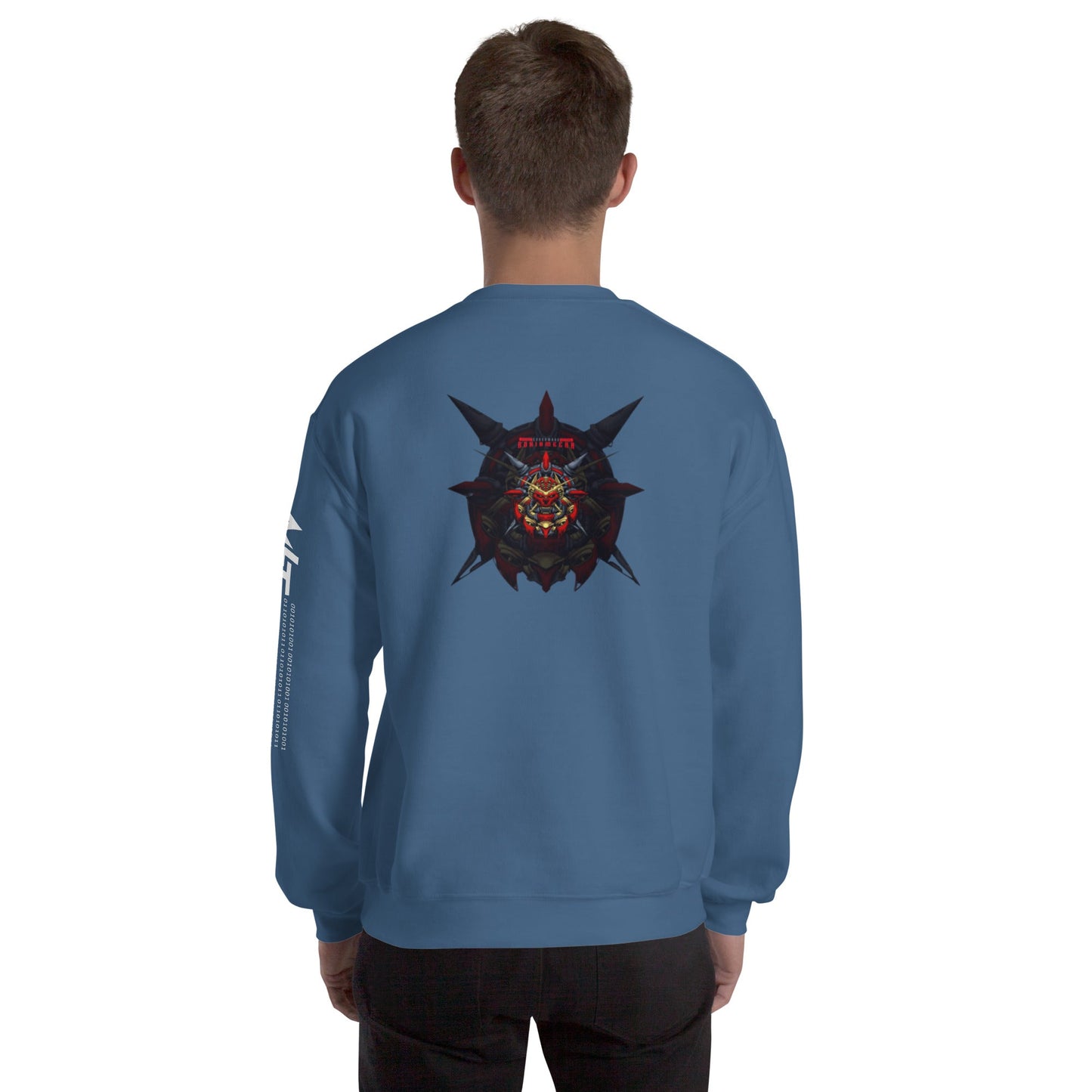 Cyberware Ronin Mecha - Unisex Sweatshirt ( Back Print ) by DarkByteGear