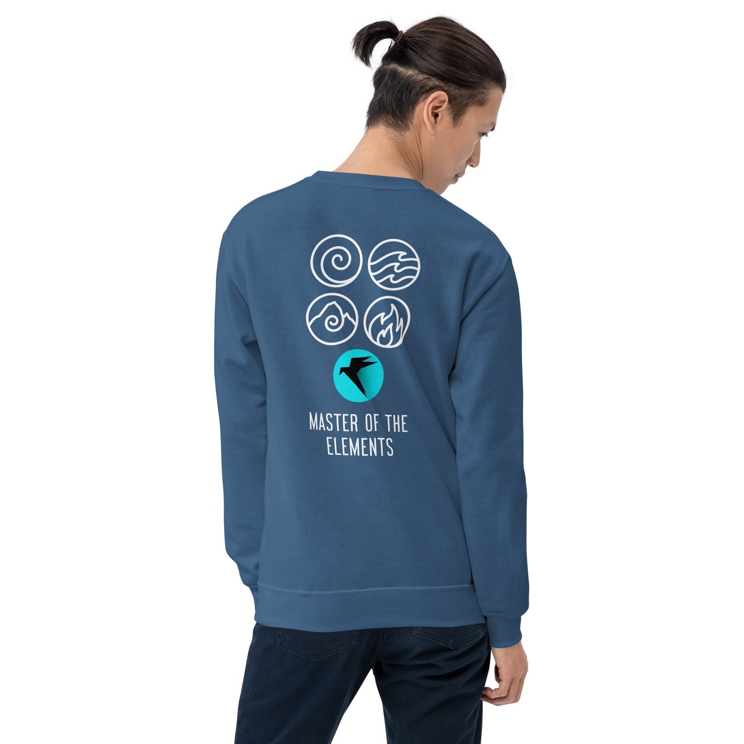 Master of Elements - Unisex Sweatshirt ( Back Print ) by DarkByteGear