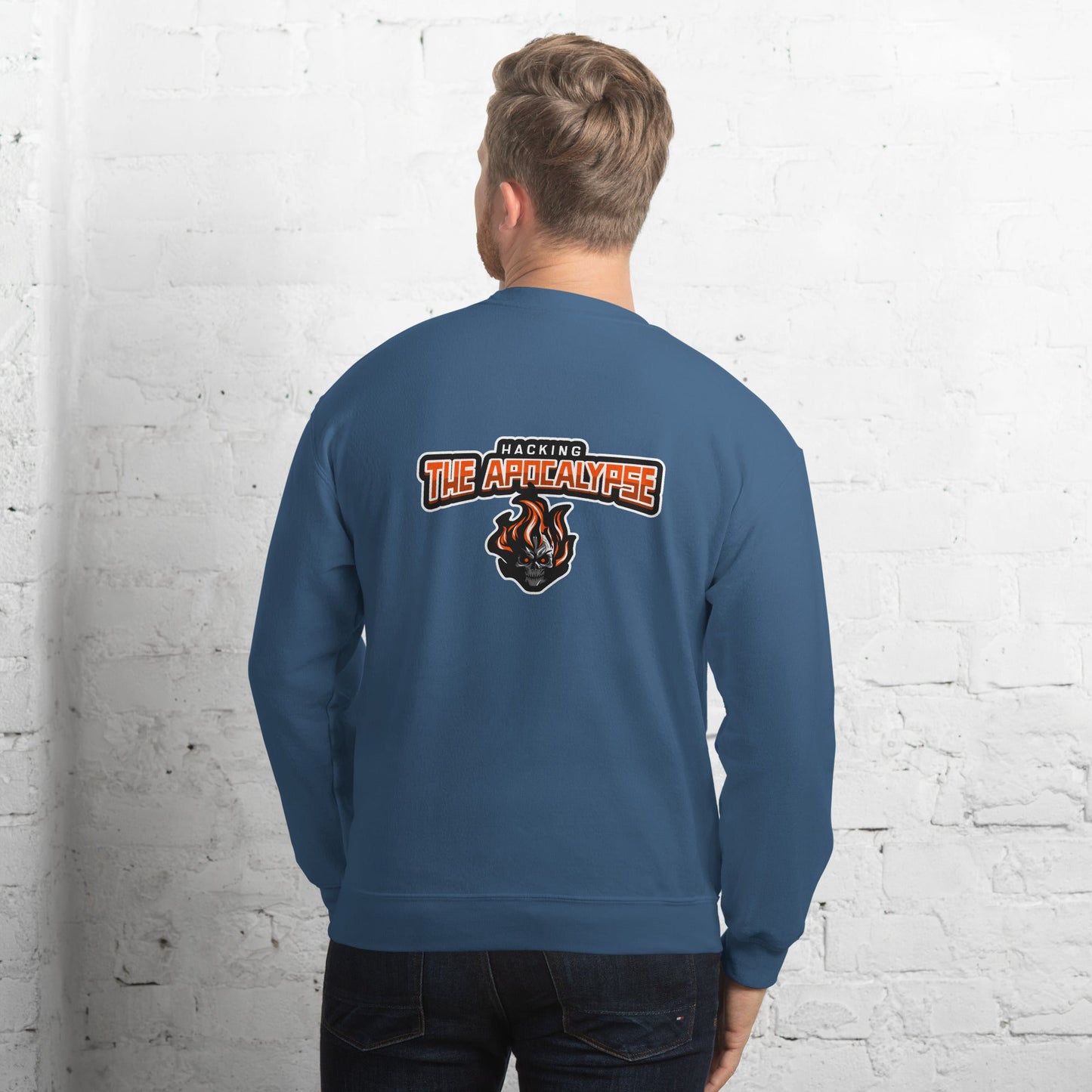 Hacking the Apocalypse V1 - Unisex Sweatshirt ( Back Print ) by DarkByteGear