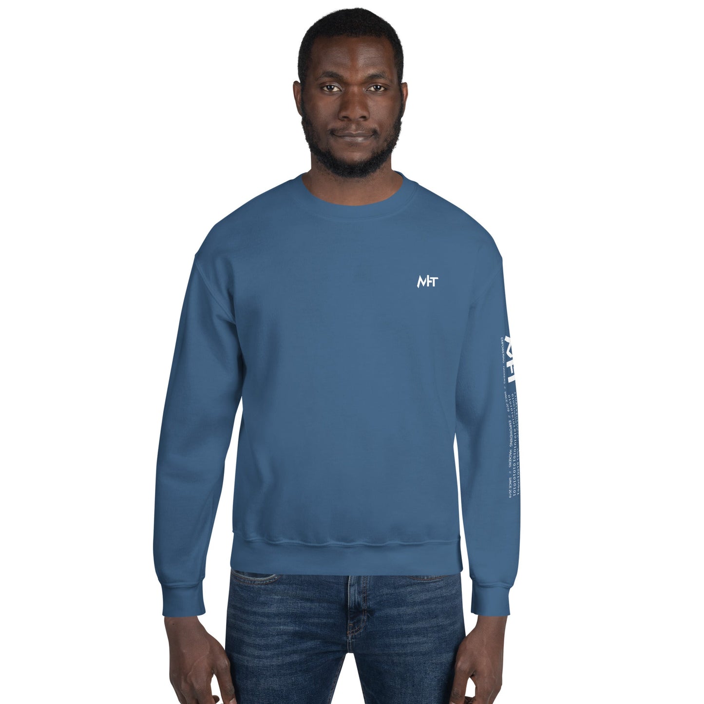 Your Lack of Bitcoin is Disturbing Unisex Sweatshirt ( Back Print ) by DarkByteGear