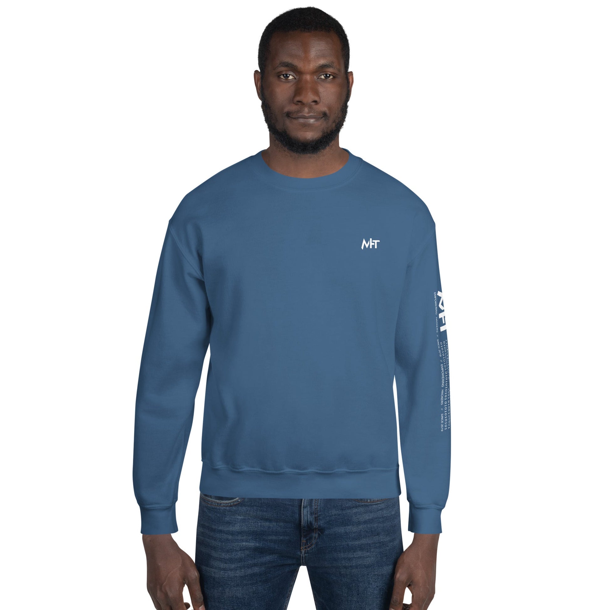 Your Lack of Bitcoin is Disturbing Unisex Sweatshirt ( Back Print ) by DarkByteGear