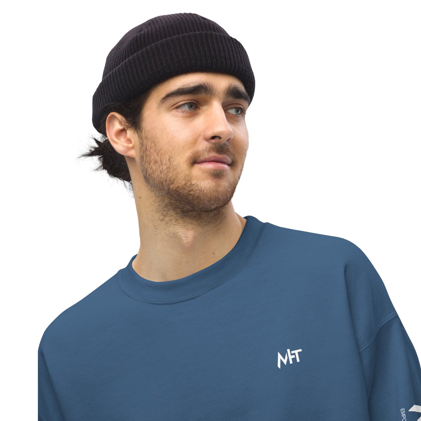 Evolution of data storage - Unisex Sweatshirt (back print) by DarkByteGear