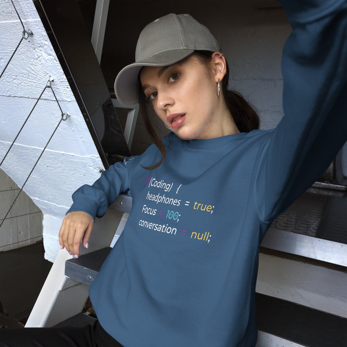 If coding headphones true focus 100 conversation null - Unisex Sweatshirt by DarkByteGear
