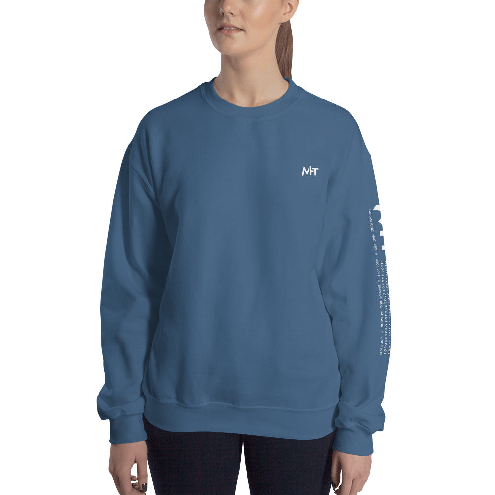 6 Stages of Debugging - Unisex Sweatshirt (back print) by DarkByteGear