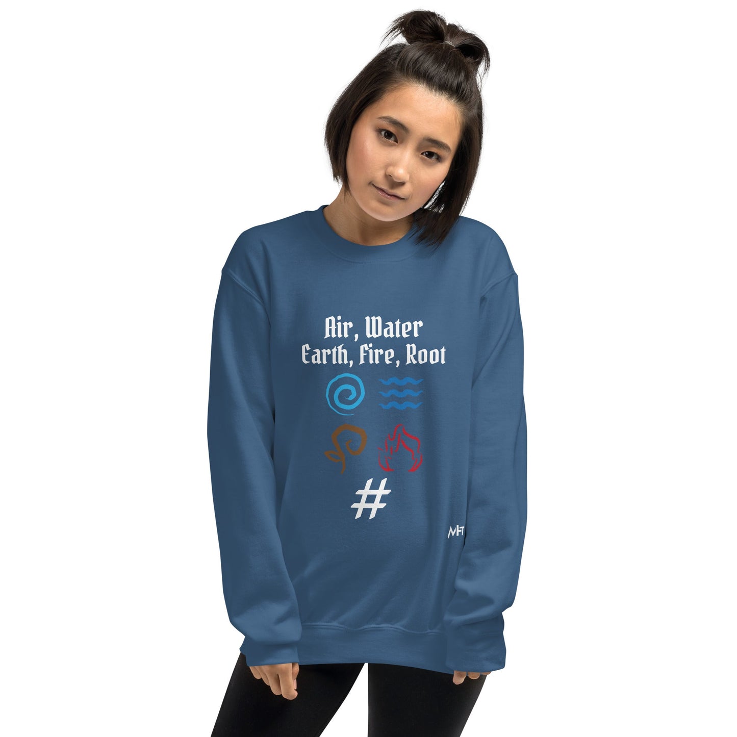 Air, Water, Earth, Fire, Root - Unisex Sweatshirt by DarkByteGear