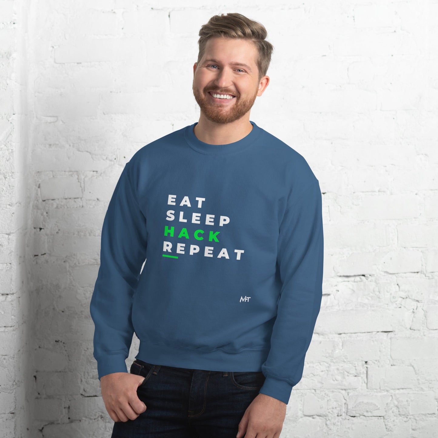Eat, Sleep, Hack, Repeat V2 - Unisex Sweatshirt by DarkByteGear