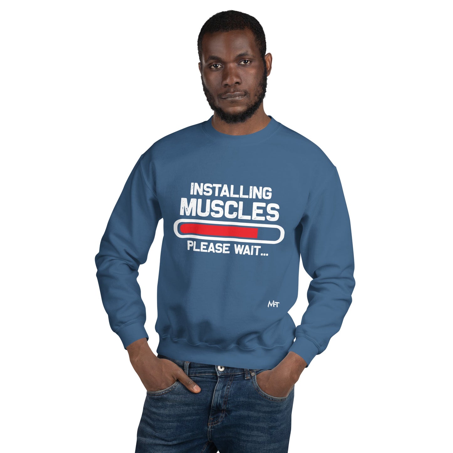 Installing Muscles Please Wait.... - Unisex Sweatshirt by DarkByteGear