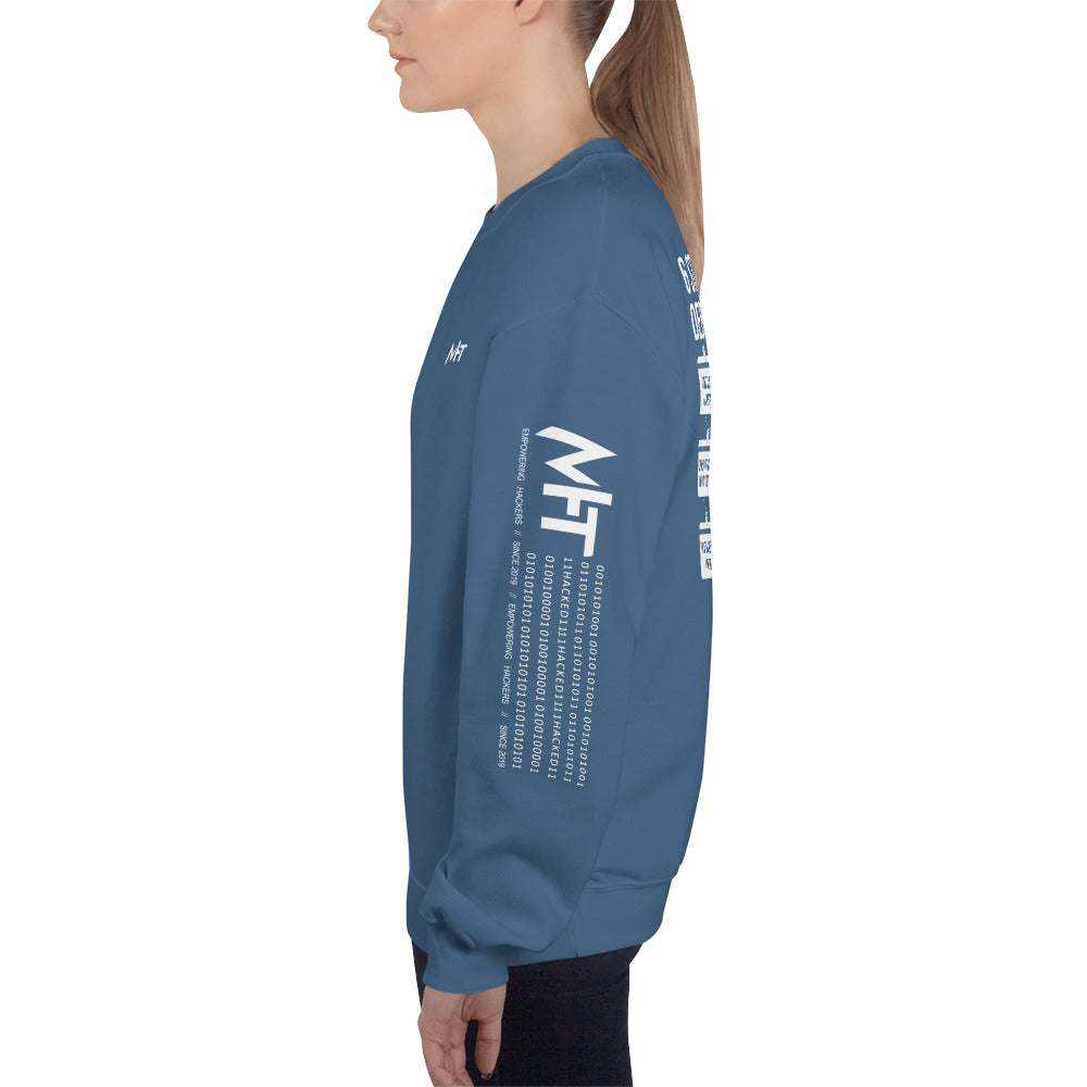 6 Stages of Debugging - Unisex Sweatshirt (back print) by DarkByteGear