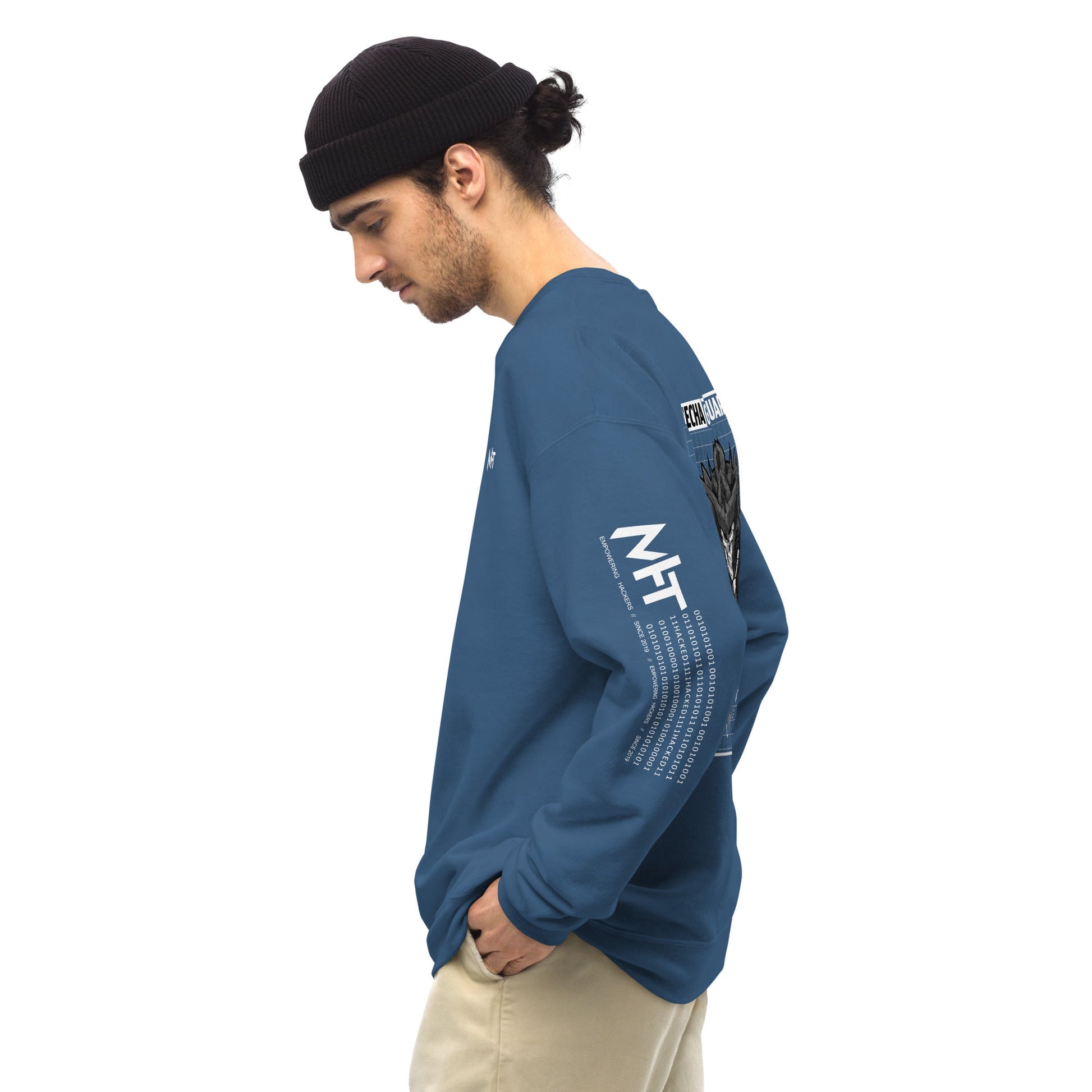 Mecha Guardian - Unisex Sweatshirt ( Back Print ) by DarkByteGear