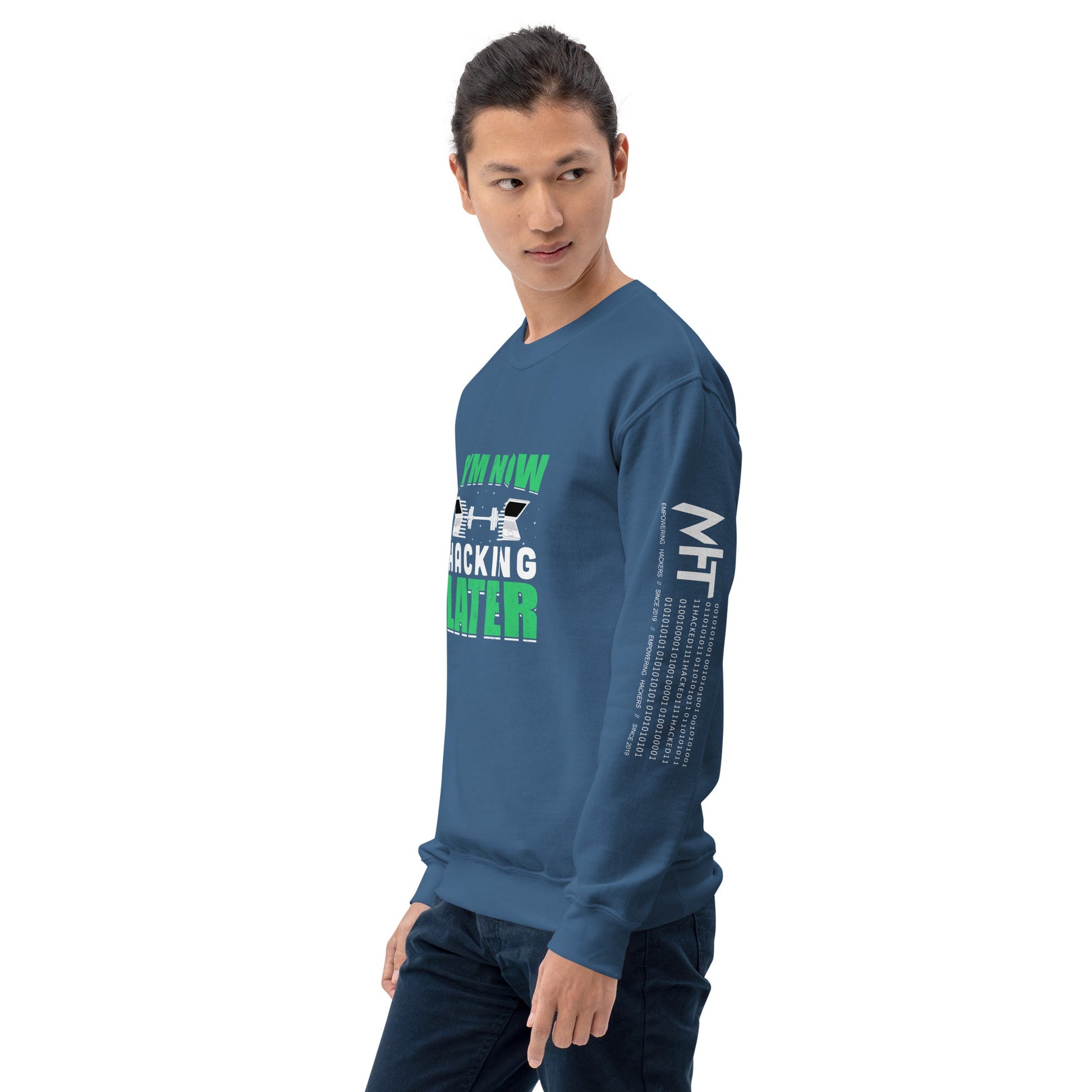 Gym now, hacking later - Unisex Sweatshirt by DarkByteGear