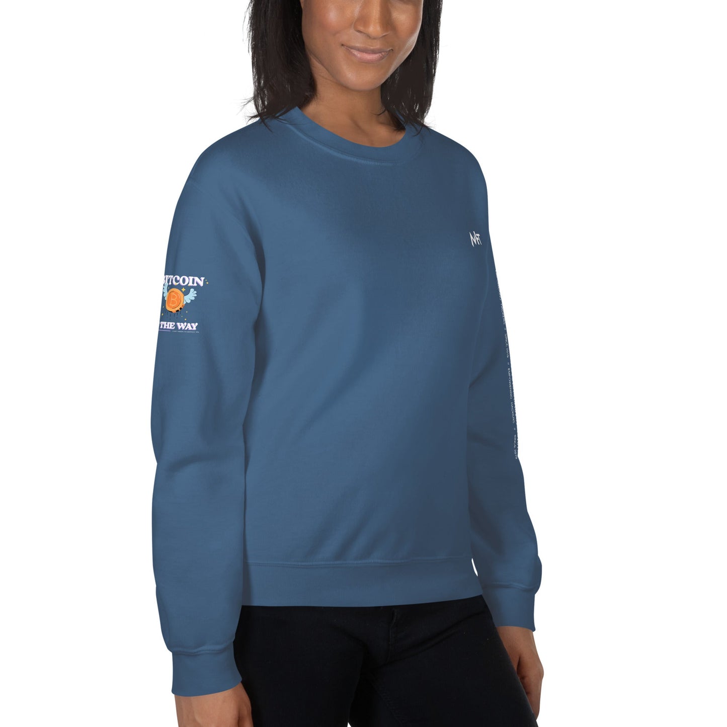 Bitcoin is the way - Unisex Sweatshirt (back print) by DarkByteGear